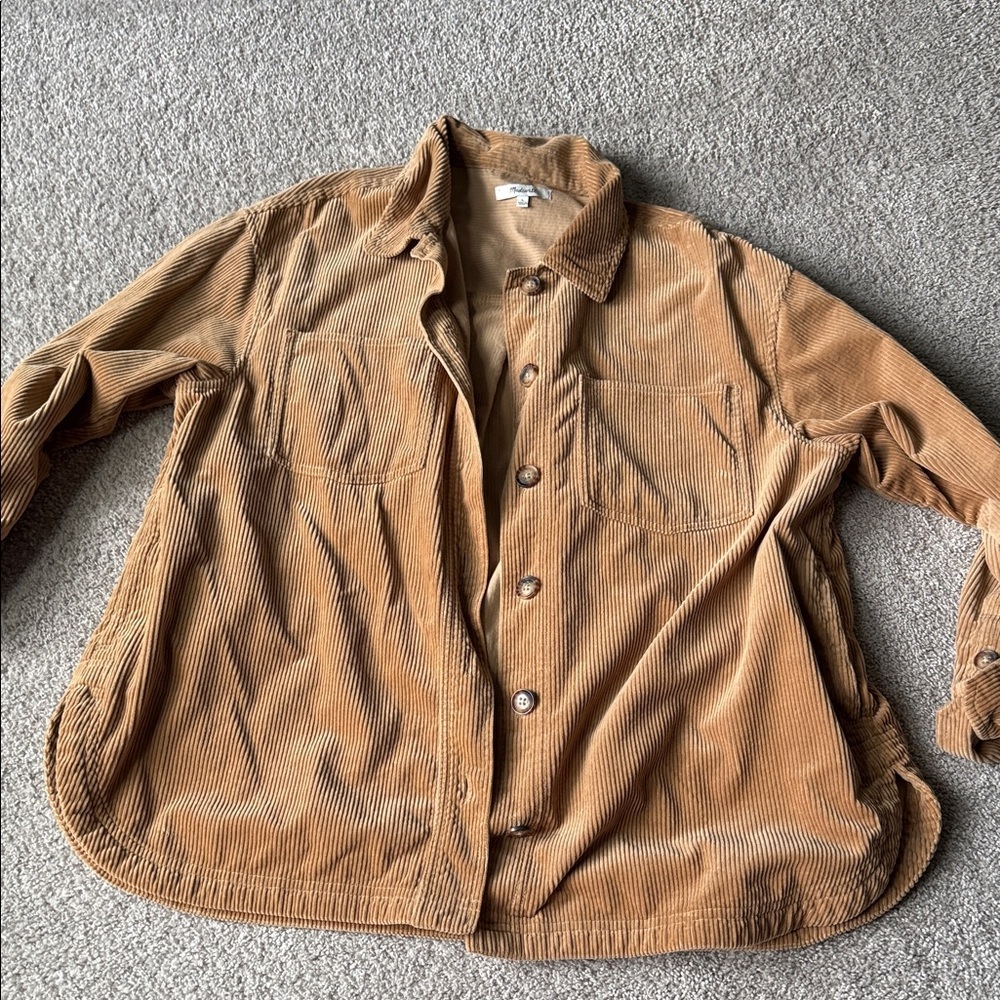 Madewell Tan Corduroy Shirt Jacket